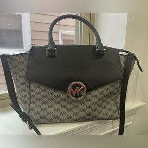 Michael Kors Black and Gray Satchel